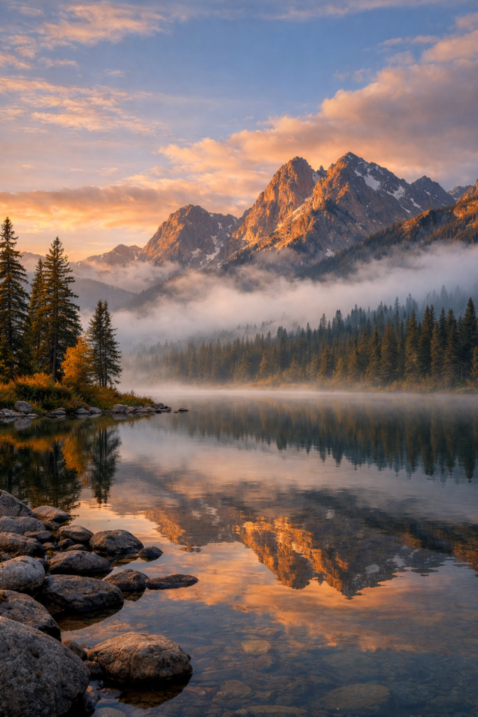 Misty mountain landscape with soft fog obscuring the distance, symbolizing withdrawal, perspective, and a quiet systemic shift.